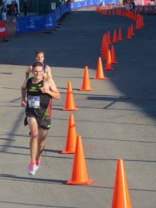 Over the last 100m to the finish