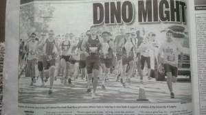 Dino Dash in the Calgary Sun